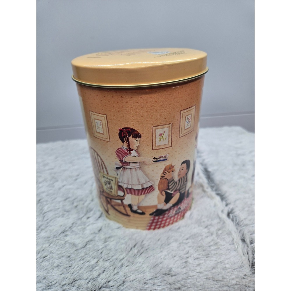 Hershey's Kisses Milk Chocolate Vintage Tin Container Country Kitchen Decor‎